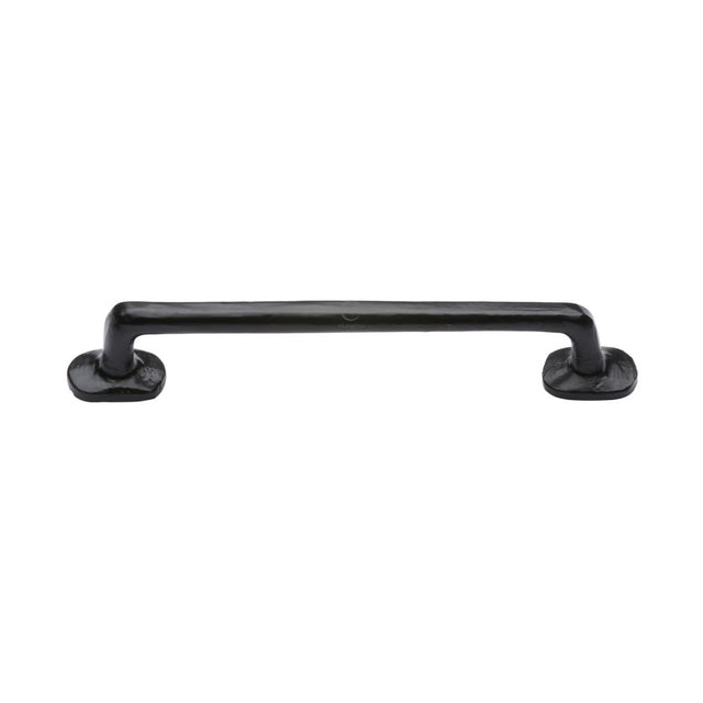 This is an image of a M.Marcus - Black Iron Rustic Cabinet Pull Traditional Design 160mm CTC, fb376-160 that is available to order from T.H Wiggans Ironmongery in Kendal.
