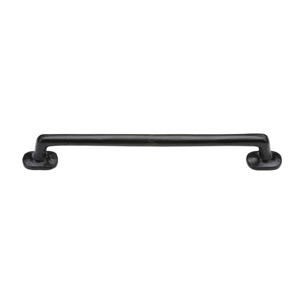 This is an image of a M.Marcus - Black Iron Rustic Cabinet Pull Traditional Design 192mm CTC, fb376-192 that is available to order from T.H Wiggans Ironmongery in Kendal.