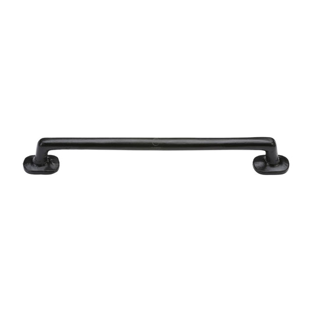 This is an image of a M.Marcus - Black Iron Rustic Cabinet Pull Traditional Design 192mm CTC, fb376-192 that is available to order from T.H Wiggans Ironmongery in Kendal.