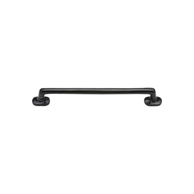 This is an image of a M.Marcus - The Cabinet Pull Traditional Design 203mm Black Iron, fb376-203 that is available to order from T.H Wiggans Ironmongery in Kendal.