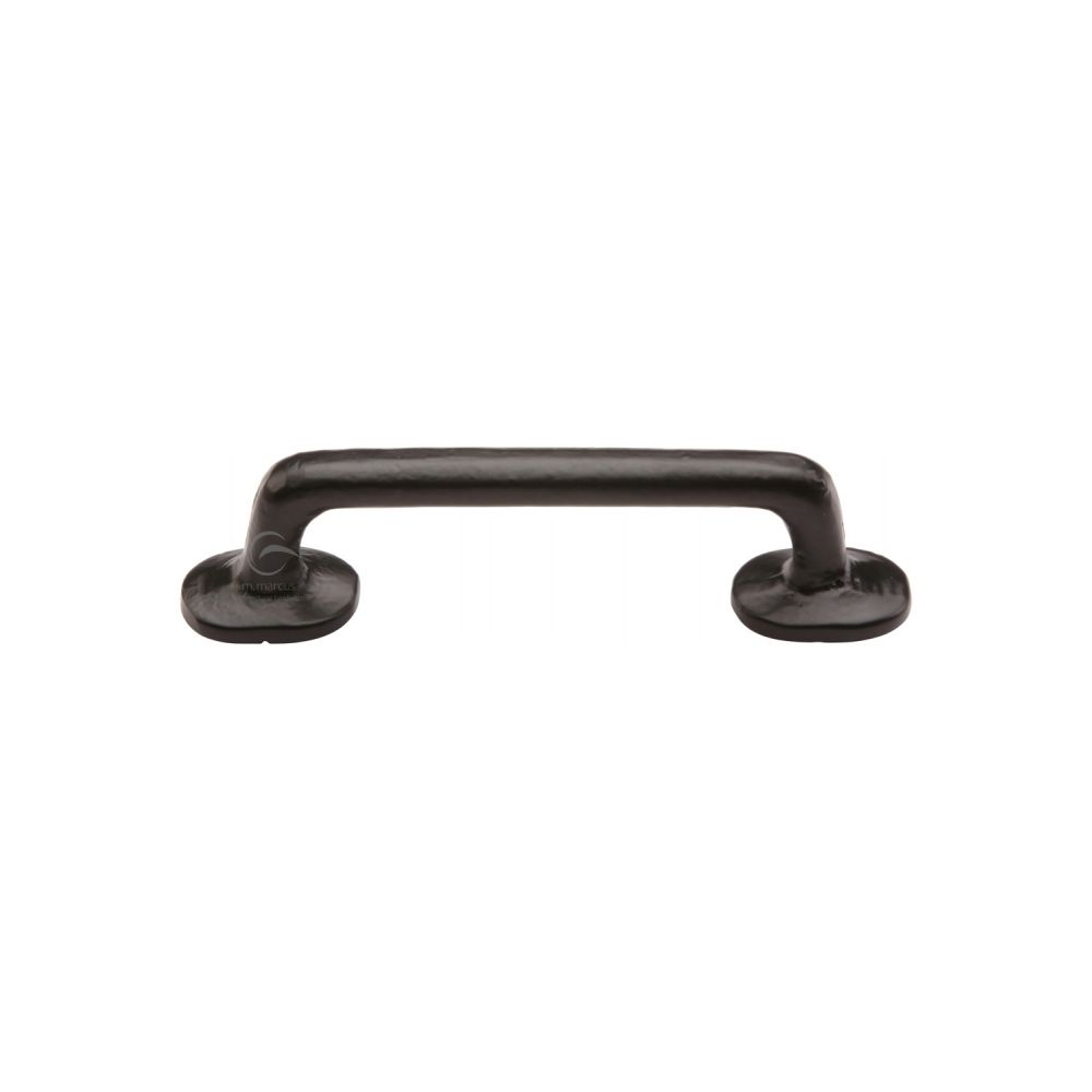 This is an image of a M.Marcus - Black Iron Rustic Cabinet Pull Traditional Design 96mm CTC, fb376-96 that is available to order from T.H Wiggans Ironmongery in Kendal.