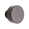This is an image of a M.Marcus - Black Iron Rustic Cabinet Knob Round Disc Design 38mm, fb3880-38 that is available to order from T.H Wiggans Ironmongery in Kendal.