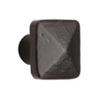 This is an image of a M.Marcus - Black Iron Rustic Cabinet Knob Square Pyramid Design 32mm, fb390-32 that is available to order from T.H Wiggans Ironmongery in Kendal.