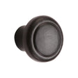 This is an image of a M.Marcus - Black Iron Rustic Cabinet Knob Newport Design 32mm, fb3990-32 that is available to order from T.H Wiggans Ironmongery in Kendal.