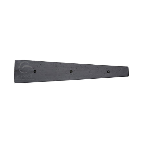This is an image of a M.Marcus - Black Iron Rustic Dummy Strap Hinge 15 3/4", fb416-400 that is available to order from T.H Wiggans Ironmongery in Kendal.