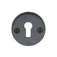 This is an image of a M.Marcus - Black Iron Rustic Key Escutcheon, fb553 that is available to order from T.H Wiggans Ironmongery in Kendal.