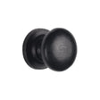 This is an image of a M.Marcus - Black Iron Rustic Cabinet Knob on Round Plate Round Design 25mm, fb613-25 that is available to order from T.H Wiggans Ironmongery in Kendal.