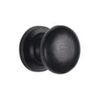 This is an image of a M.Marcus - Black Iron Rustic Cabinet Knob on Round Plate Round Design 32mm, fb613-32 that is available to order from T.H Wiggans Ironmongery in Kendal.