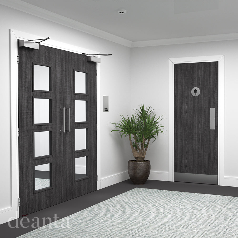 Deanta Flush Dark Grey Ash 6mm Lipping Doors