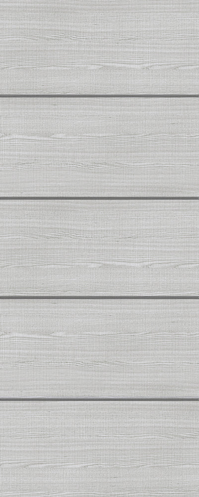 This is an image of Deanta Flush Light Grey Ash Horizontal Inlay 6mm Lipping Doors available to order from T.H. Wiggans Ironmongery in Kendal