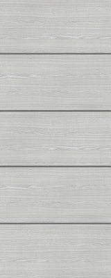 This is an image of Deanta Flush Light Grey Ash Horizontal Inlay 6mm Lipping Doors available to order from T.H. Wiggans Ironmongery in Kendal