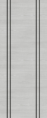 This is an image of Deanta Flush Light Grey Ash Vertical Inlay 6mm Lipping Doors available to order from T.H. Wiggans Ironmongery in Kendal