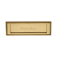 This is an image of a Heritage Brass - Georgian Rope Letterplate 10" x 3" Polished Brass Finish, g220-10-pb that is available to order from T.H Wiggans Ironmongery in Kendal.