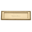 This is an image of a Heritage Brass - Georgian Rope Letterplate 11" x 3 1/2" Polished Brass Finish, g220-11-pb that is available to order from T.H Wiggans Ironmongery in Kendal.