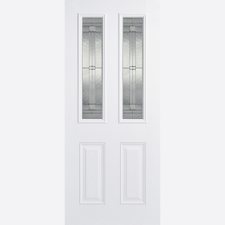 This is an image showing the LPD - Malton 2L Glazed External Pre-Finished White Doors Available to order from T.H. Wiggans Ironmongery in Kendal