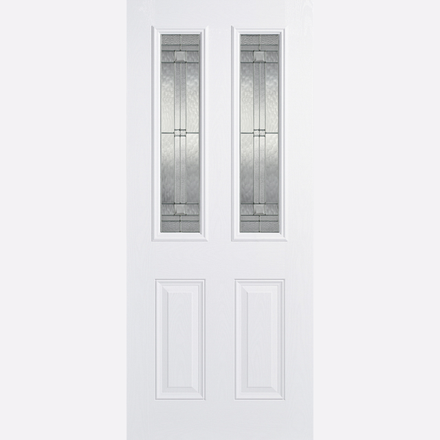 This is an image showing the LPD - Malton 2L Glazed External Pre-Finished White Doors Available to order from T.H. Wiggans Ironmongery in Kendal