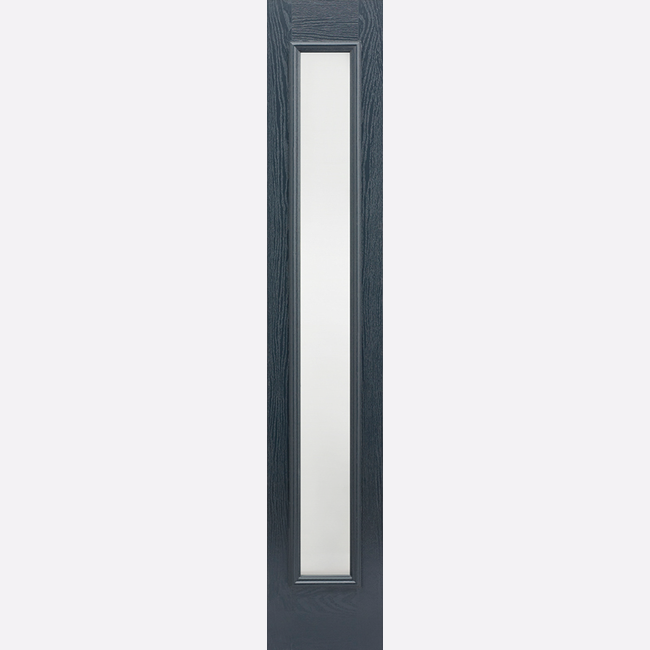 This is an image showing the LPD - Sidelight 1L Frosted Pre-Finished Anthracite Grey Doors Available to order from T.H. Wiggans Ironmongery in Kendal