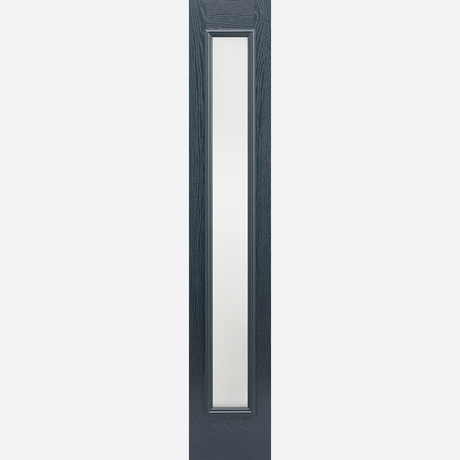 This is an image showing the LPD - Sidelight 1L Frosted Pre-Finished Anthracite Grey Doors Available to order from T.H. Wiggans Ironmongery in Kendal