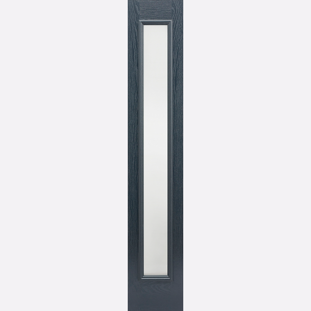 This is an image showing the LPD - Sidelight 1L Frosted Pre-Finished Anthracite Grey Doors Available to order from T.H. Wiggans Ironmongery in Kendal