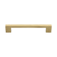 This is an image of a Heritage Brass - Cabinet Pull Metro Hammered Design 160mm CTC Satin Brass Finish, ham0337-160-sb that is available to order from T.H Wiggans Ironmongery in Kendal.