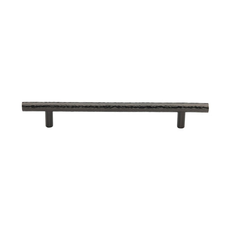 This is an image of a Heritage Brass - Cabinet Pull T-Bar Hammered Design 160mm CTC Matt Bronze Finish, ham0361-160-mb that is available to order from T.H Wiggans Ironmongery in Kendal.