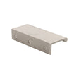 This is an image of a Heritage Brass - Hammered EPR Edge Pull Cabinet Handle 100mm Satin Nickel finish, ham100-40-sn that is available to order from T.H Wiggans Ironmongery in Kendal.
