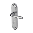 This is an image of a Heritage Brass - Door Handle Lever Lock Henley Design Apollo Finish, hen1200-ap that is available to order from T.H Wiggans Ironmongery in Kendal.