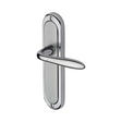 This is an image of a Heritage Brass - Door Handle Lever Latch Henley Design Apollo Finish, hen1210-ap that is available to order from T.H Wiggans Ironmongery in Kendal.