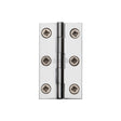 This is an image of a Heritage Brass - Hinge Brass 2" X 1 1/8" Polished Chrome Finish, hg99-115-pc that is available to order from T.H Wiggans Ironmongery in Kendal.