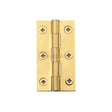 This is an image of a Heritage Brass - Hinge Brass 2 1/2" x 1 3/8" Natural Brass Finish, hg99-120-nb that is available to order from T.H Wiggans Ironmongery in Kendal.