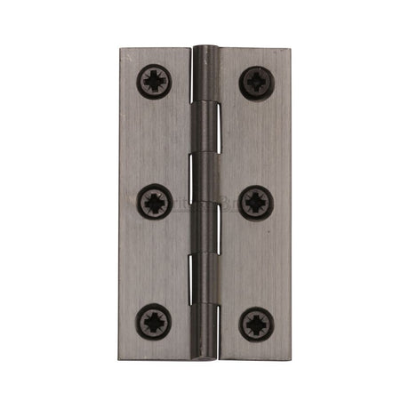 This is an image of a Heritage Brass - Hinge Brass 3" x 1 5/8" Matt Bronze Finish, hg99-125-mb that is available to order from T.H Wiggans Ironmongery in Kendal.