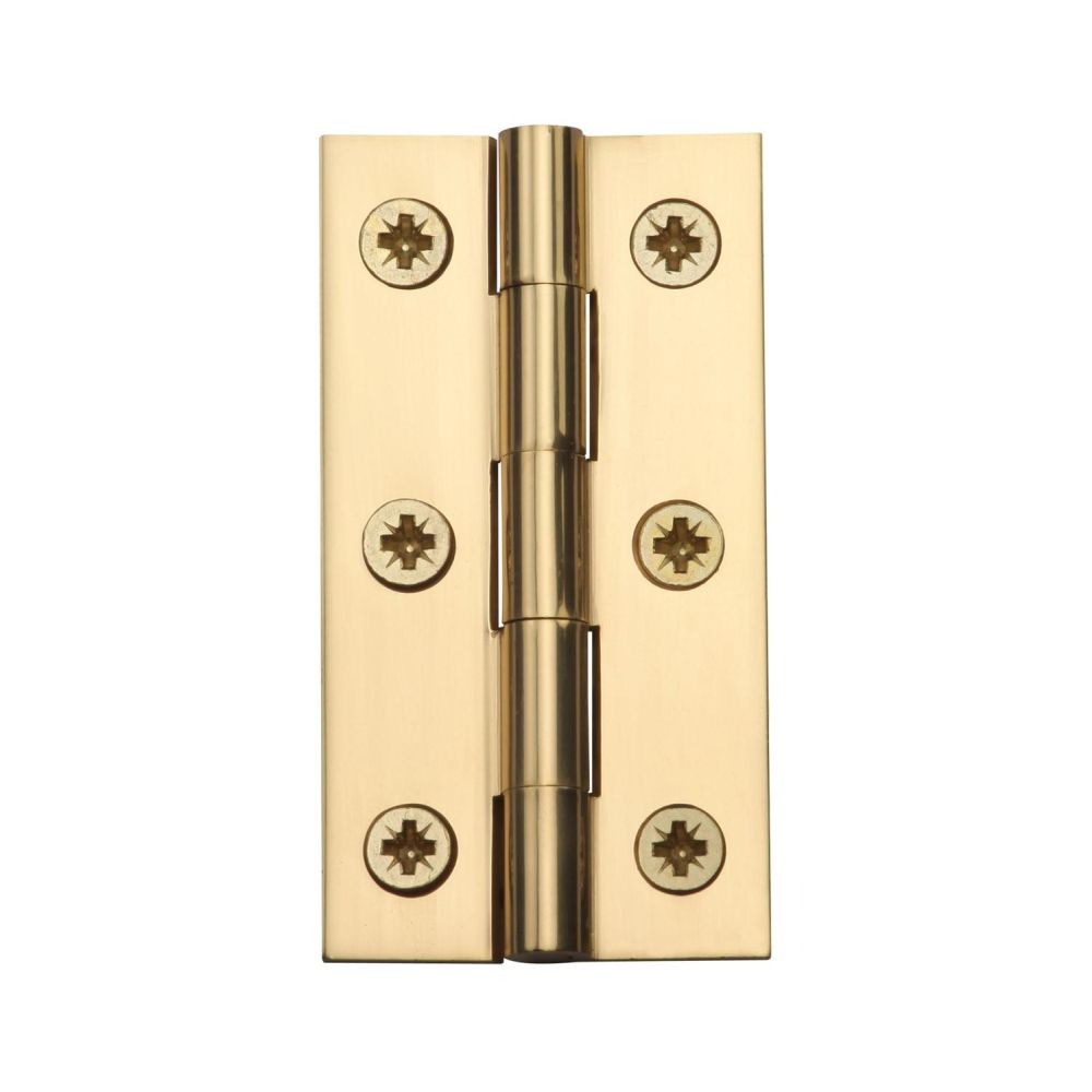 This is an image of a Heritage Brass - Hinge Brass 3" x 1 5/8" Polished Brass Finish, hg99-125-pb that is available to order from T.H Wiggans Ironmongery in Kendal.
