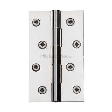 This is an image of a Heritage Brass - Hinge Brass 4" x 2 3/8" Polished Chrome Finish, hg99-130-pc that is available to order from T.H Wiggans Ironmongery in Kendal.