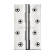 This is an image of a Heritage Brass - Hinge Brass 4" x 2 3/8" Satin Chrome Finish, hg99-130-sc that is available to order from T.H Wiggans Ironmongery in Kendal.