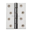 This is an image of a Heritage Brass - Hinge Brass with Phosphor Washers 4" x 3" Polished Chrome Finish, hg99-355-pc that is available to order from T.H Wiggans Ironmongery in Kendal.