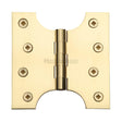 This is an image of a Heritage Brass - Parliament Hinge Brass 4" x 2" x 4" Polished Brass Finish, hg99-385-pb that is available to order from T.H Wiggans Ironmongery in Kendal.