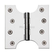 This is an image of a Heritage Brass - Parliament Hinge Brass 4" x 2" x 4" Polished Chrome Finish, hg99-385-pc that is available to order from T.H Wiggans Ironmongery in Kendal.