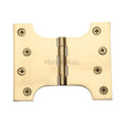 This is an image of a Heritage Brass - Parliament Hinge Brass 4" x 3" x 5" Polished Brass Finish, hg99-390-pb that is available to order from T.H Wiggans Ironmongery in Kendal.