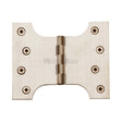 This is an image of a Heritage Brass - Parliament Hinge Brass 4" x 3" x 5" Satin Nickel Finish, hg99-390-sn that is available to order from T.H Wiggans Ironmongery in Kendal.