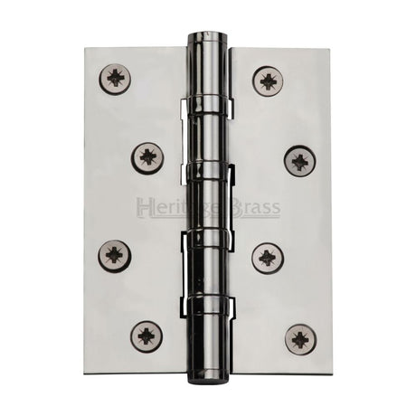 This is an image of a Heritage Brass - Hinge Brass with Ball Bearing 4" x 3" Polished Chrome Finish, hg99-400-pc that is available to order from T.H Wiggans Ironmongery in Kendal.