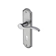 This is an image of a Heritage Brass - Door Handle Lever Lock Howard Design Apollo Finish, how1300-ap that is available to order from T.H Wiggans Ironmongery in Kendal.