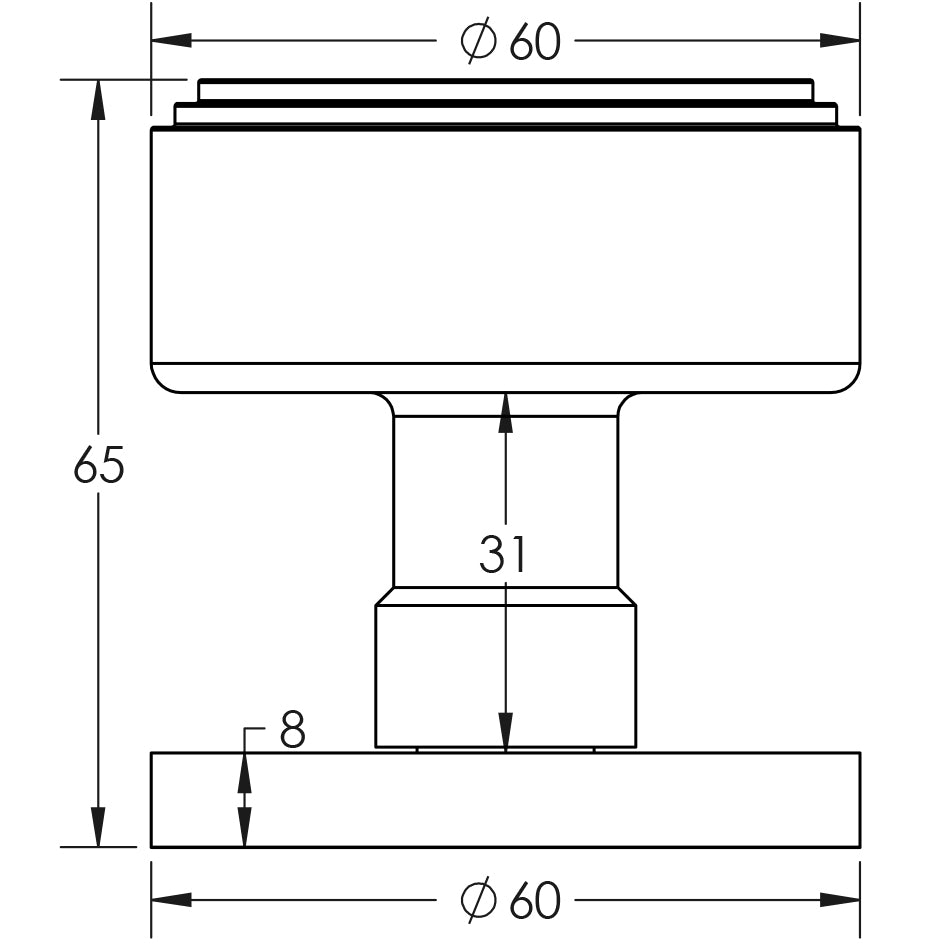 Frelan - Step Mortice Door Knobs - Satin Nickel