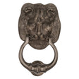 This is an image of a Heritage Brass - Lion Knocker Matt Bronze Finish, k1210-mb that is available to order from T.H Wiggans Ironmongery in Kendal.