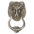 This is an image of a Heritage Brass - Lion Knocker Satin Nickel Finish, k1210-sn that is available to order from T.H Wiggans Ironmongery in Kendal.