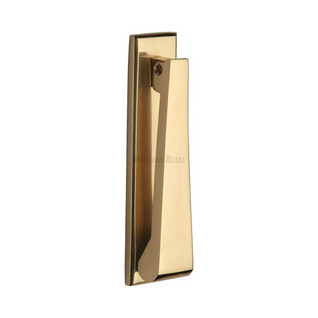 This is an image of a Heritage Brass - Door Knocker Polished Brass Finish, k1310-pb that is available to order from T.H Wiggans Ironmongery in Kendal.