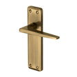 This is an image of a Heritage Brass - Door Handle Lever Latch Kendal Design Antique Brass Finish, ken6810-at that is available to order from T.H Wiggans Ironmongery in Kendal.