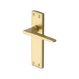 This is an image of a Heritage Brass - Door Handle Lever Latch Kendal Design Satin Brass Finish, ken6810-sb that is available to order from T.H Wiggans Ironmongery in Kendal.