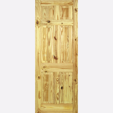 This is an image showing the LPD - 6P Knotty Pine Doors Available to order from T.H. Wiggans Ironmongery in Kendal