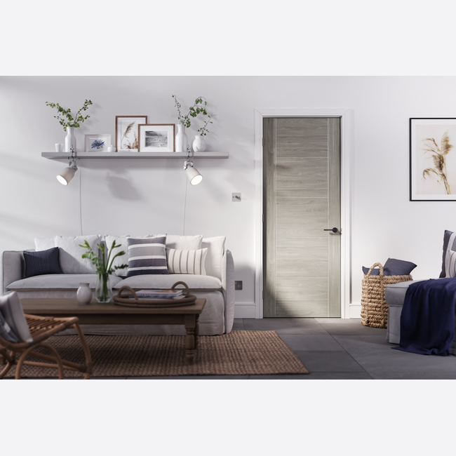 LPD - Vancouver Laminate Pre-finished Light Grey Laminate Doors