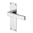 This is an image of a Heritage Brass - Door Handle Lever Latch Metro Design Polished Chrome Finish, met4910-pc that is available to order from T.H Wiggans Ironmongery in Kendal.